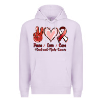 Lilac peace love cure head and neck cancer Premium Hoodie - Jasminsmagicworld