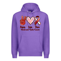 Purple peace love cure head and neck cancer Premium Hoodie - Jasminsmagicworld
