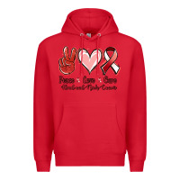 Red peace love cure head and neck cancer Premium Hoodie - Jasminsmagicworld