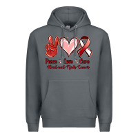 Rock peace love cure head and neck cancer Premium Hoodie - Jasminsmagicworld