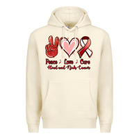 Sandshell peace love cure head and neck cancer Premium Hoodie - Jasminsmagicworld
