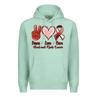Seafoam peace love cure head and neck cancer Premium Hoodie - Jasminsmagicworld