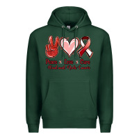 Sports Green peace love cure head and neck cancer Premium Hoodie - Jasminsmagicworld