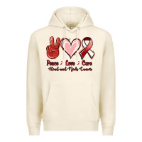 Tofu peace love cure head and neck cancer Premium Hoodie - Jasminsmagicworld