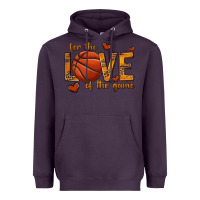 Plum for the love of the game basketball Heavyweight Hoodie - texasbilliewilder