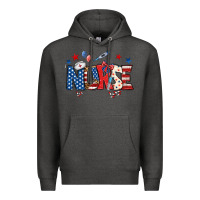 Charcoal Heather american nurse Premium Hoodie - BundleAndBundleShop