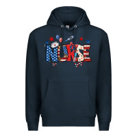 Navy american nurse Premium Hoodie - BundleAndBundleShop
