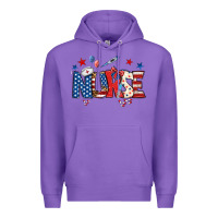 Purple american nurse Premium Hoodie - BundleAndBundleShop