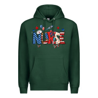 Sports Green american nurse Premium Hoodie - BundleAndBundleShop