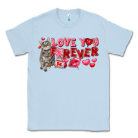 Dusty Blue love you forever Classic Tee - FaDigitalArtStudio