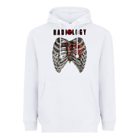 White Radiology Heavyweight Hoodie - RanaPortraitStore