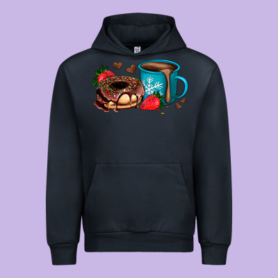 Donut Coffee Strawberry Urban Hoodie Designed By Adodesignshop