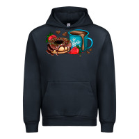 Navy donut coffee strawberry Urban Hoodie - AdoDesignShop