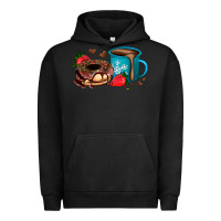 Pigment Black donut coffee strawberry Urban Hoodie - AdoDesignShop