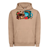 Pigment Burro donut coffee strawberry Urban Hoodie - AdoDesignShop