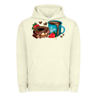 Pigment Pistachio donut coffee strawberry Urban Hoodie - AdoDesignShop