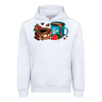 White donut coffee strawberry Urban Hoodie - AdoDesignShop