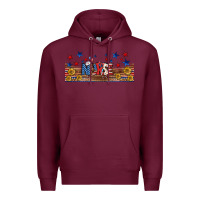 Burgundy american nurse libbey glass Premium Hoodie - BundleAndBundleShop