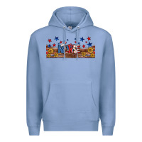 Colony Blue american nurse libbey glass Premium Hoodie - BundleAndBundleShop
