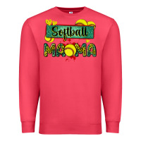 Cardinal softball mama with leopard Premium Sweatshirt - Zillion Design Studio