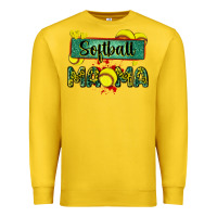 Lemon softball mama with leopard Premium Sweatshirt - Zillion Design Studio