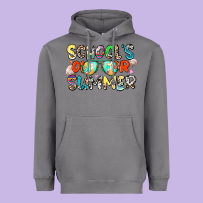 School's Out For Summer Heavyweight Hoodie Designed By Zillion Design Studio