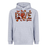 Heather Grey for the love of the game football Heavyweight Hoodie - texasbilliewilder