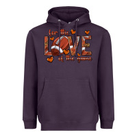 Plum for the love of the game football Heavyweight Hoodie - texasbilliewilder