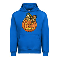 Cobalt Leopard Ribbon Halloween Pumkin Urban Hoodie - JahusDesignShop