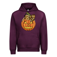 Mauve Wine Leopard Ribbon Halloween Pumkin Urban Hoodie - JahusDesignShop