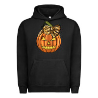 Pigment Black Leopard Ribbon Halloween Pumkin Urban Hoodie - JahusDesignShop