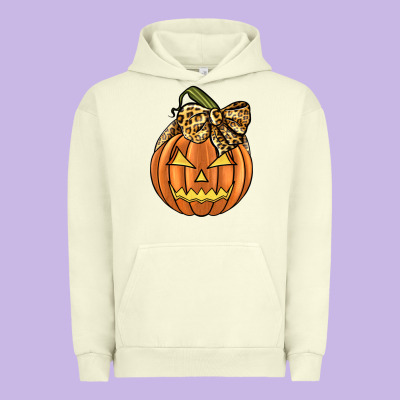 Leopard Ribbon Halloween Pumkin Urban Hoodie Designed By Jahusdesignshop