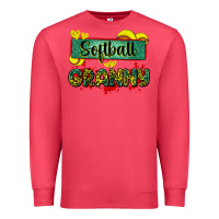 Cardinal softball granny with leopard Premium Sweatshirt - Zillion Design Studio