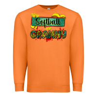 Carrot softball granny with leopard Premium Sweatshirt - Zillion Design Studio