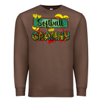 Chestnut softball granny with leopard Premium Sweatshirt - Zillion Design Studio