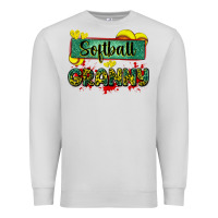 Dove Grey softball granny with leopard Premium Sweatshirt - Zillion Design Studio