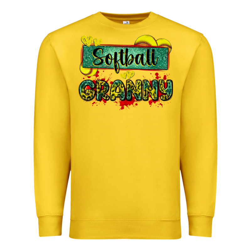 Softball Granny With Leopard Premium Sweatshirt by Zillion Design Studio | Teevron