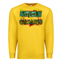Lemon softball granny with leopard Premium Sweatshirt - Zillion Design Studio