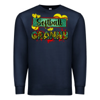 Navy softball granny with leopard Premium Sweatshirt - Zillion Design Studio
