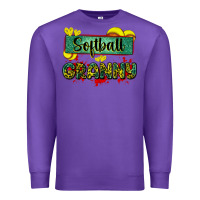 Purple softball granny with leopard Premium Sweatshirt - Zillion Design Studio