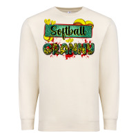 Sandshell softball granny with leopard Premium Sweatshirt - Zillion Design Studio
