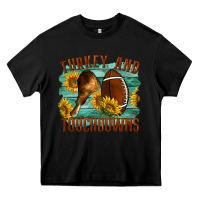Black Turkey And Touchdowns Heavy Core Tee - LillyAllenDesigns