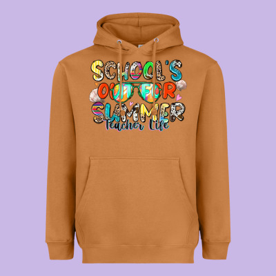 School's Out For Summer Teacher Life Heavyweight Hoodie Designed By Zillion Design Studio