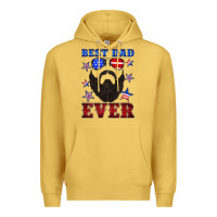 Antique Gold best dad ever american flag Premium Hoodie - Artiststas