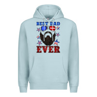 Blue Mist best dad ever american flag Premium Hoodie - Artiststas