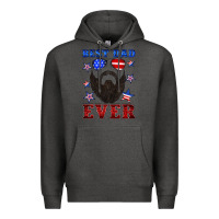 Charcoal Heather best dad ever american flag Premium Hoodie - Artiststas