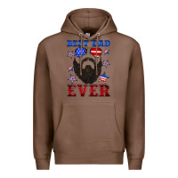 Chestnut best dad ever american flag Premium Hoodie - Artiststas