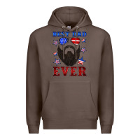 Coffee best dad ever american flag Premium Hoodie - Artiststas