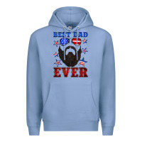 Colony Blue best dad ever american flag Premium Hoodie - Artiststas