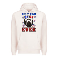 Pale Pink best dad ever american flag Premium Hoodie - Artiststas
